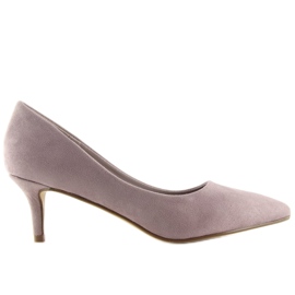 Zapatos de tacón bajo morado P-6377 Morado violeta