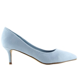 Zapatos de salón en un azul de tacón bajo P-6377 Azul Zapatos de salón en un azul de tacón bajo P-6377 Azul