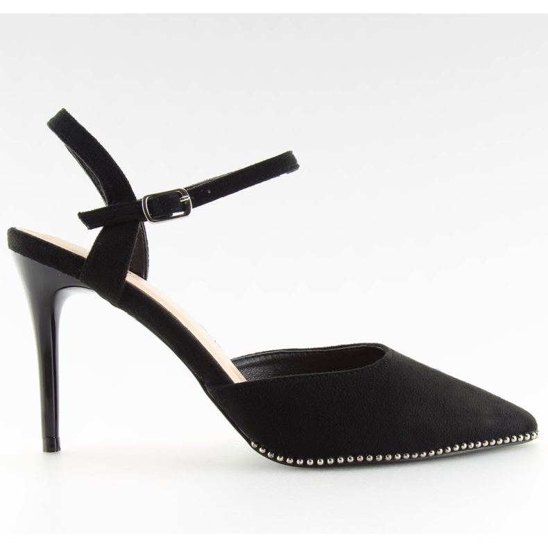 Sandalias en un tacón negro J1126-1 Negro