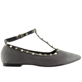 Bailarinas de tacón gris 127-13 Grey