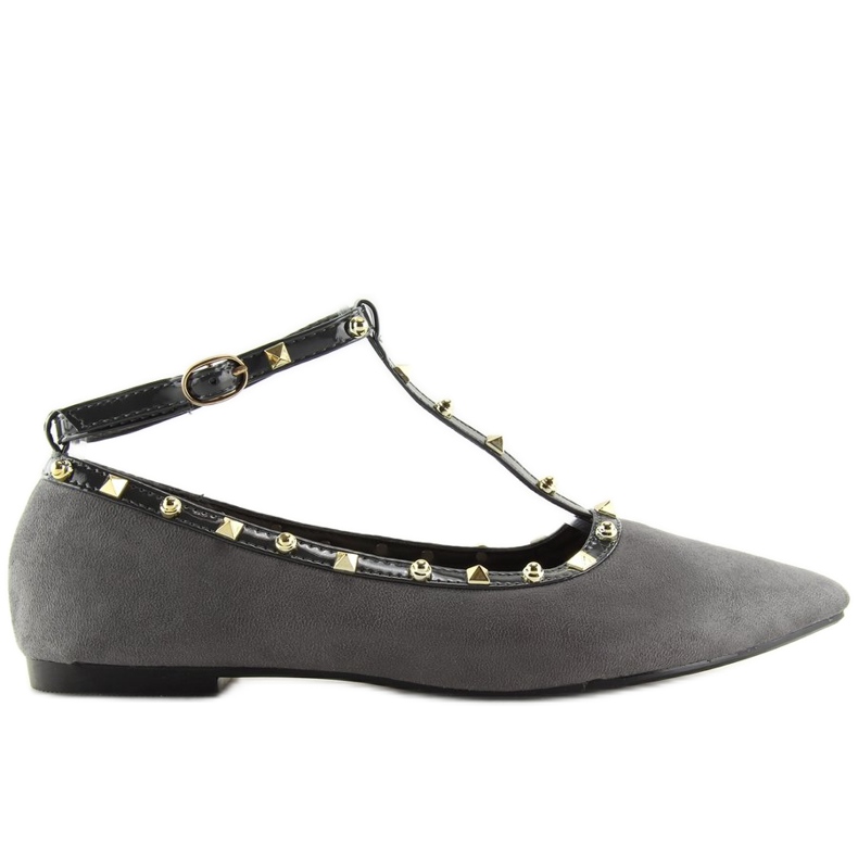 Bailarinas de tacón gris 127-13 Grey Bailarinas de tacón gris 127-13 Grey