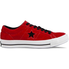 Converse One Star Dark Star C163246 Esmalte Rojo Negro Blanco Converse One Star Dark Star C163246 Esmalte Rojo Negro Blanco