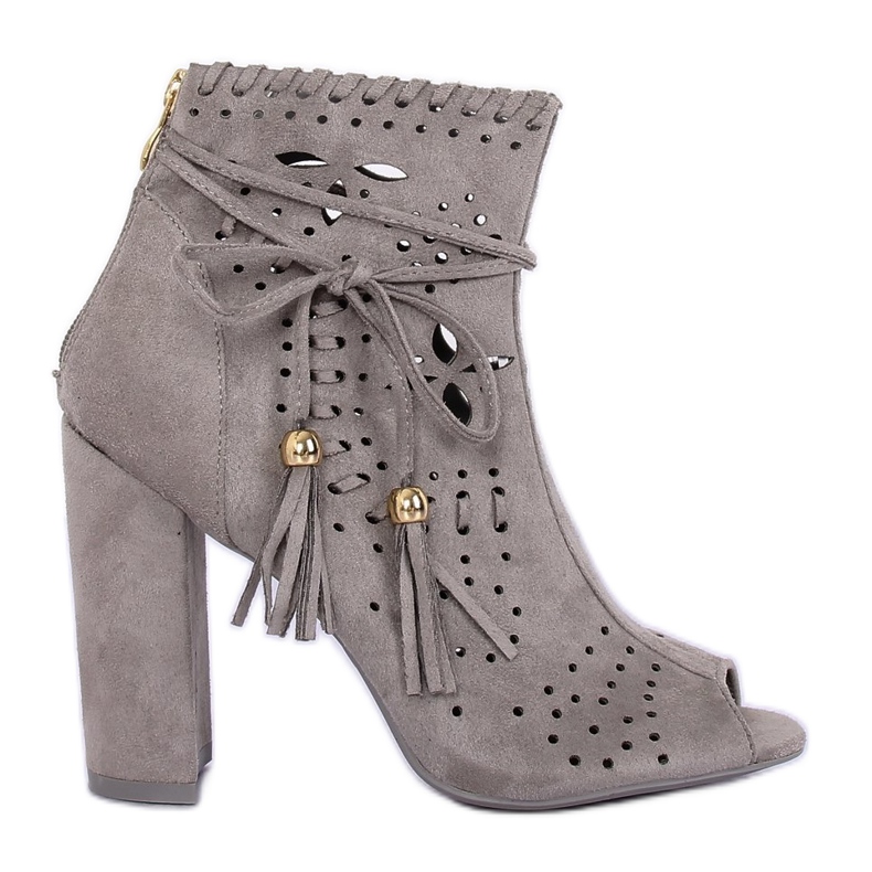 Botas grises con punta abierta M285P Gris