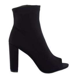 Botas negras con punta abierta NS031P Black negro Botas negras con punta abierta NS031P Black negro
