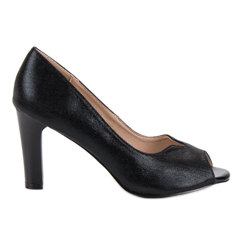 Salones VINCEZA Open Toe negro Salones VINCEZA Open Toe negro