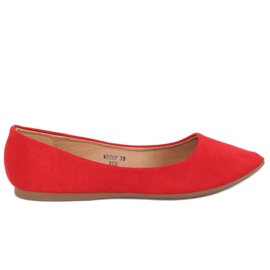 Bailarinas rojo almendra dedos WD39P Rojo