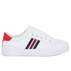 Zapatillas de mujer blancas y rojas BL158P Red blanco