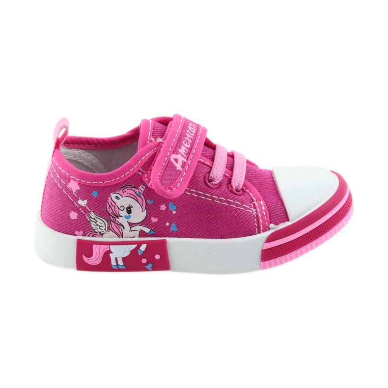 Zapatillas infantiles American Club rosa con velcro 28/19 rosado Zapatillas infantiles American Club rosa con velcro 28/19 rosado