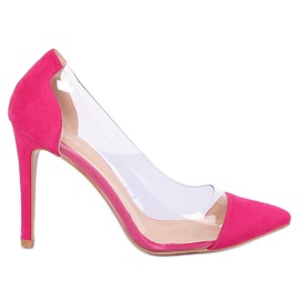 Tacones transparentes fucsia 9003-56 Fushia rosado