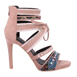 Sandalias gladiadoras rosa MT029 Rosa