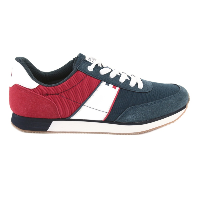 Zapatillas deportivas de hombre American club FH07 blanco rojo azul marino Zapatillas deportivas de hombre American club FH07 blanco rojo azul marino