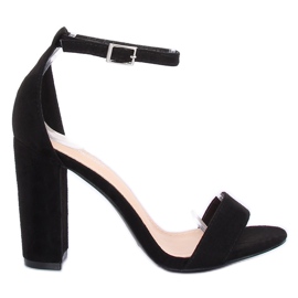 Sandalias negras en el poste Y2385-27 Negro