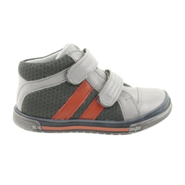 Botines zapatos para niños Velcro Ren But 3225 gris / naranja multicolor azul marino