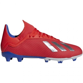 Botas de fútbol adidas X 18.3 Fg Jr BB9371 multicolor naranjas y rojos