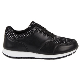 Zapatos deportivos con malla negro