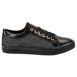 Zapatillas bajas con malla negro