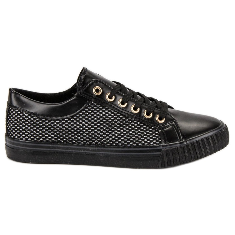 Zapatillas bajas con malla negro