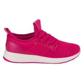 Calzado deportivo sin cordones rosado