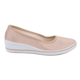 Comer Bailarinas beige en cuña