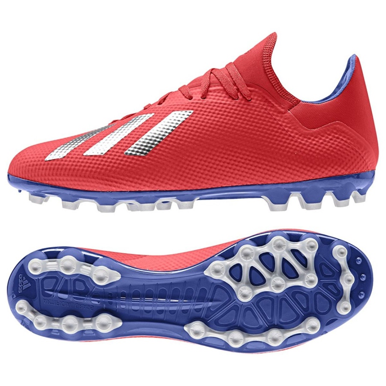Botas de fútbol adidas X 18.3 Ag M BC0299 multicolor rojo Botas de fútbol adidas X 18.3 Ag M BC0299 multicolor rojo