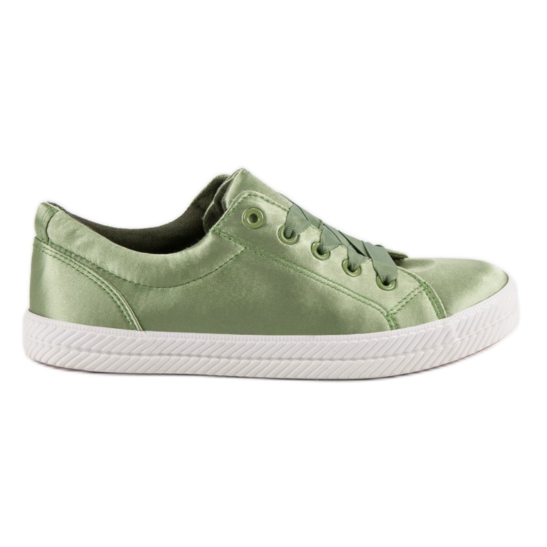 Kylie Zapatillas de satén verde Kylie Zapatillas de satén verde