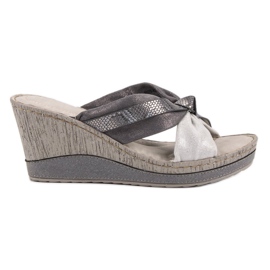 Sandalias de cuña VINCEZA gris