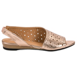 Sandalias caladas VINCEZA amarillo