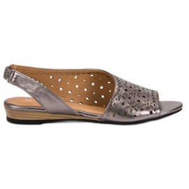Sandalias caladas VINCEZA gris