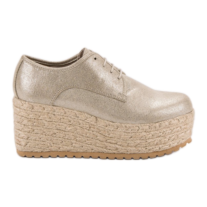 Corina Alpargatas con cordones de moda amarillo Corina Alpargatas con cordones de moda amarillo