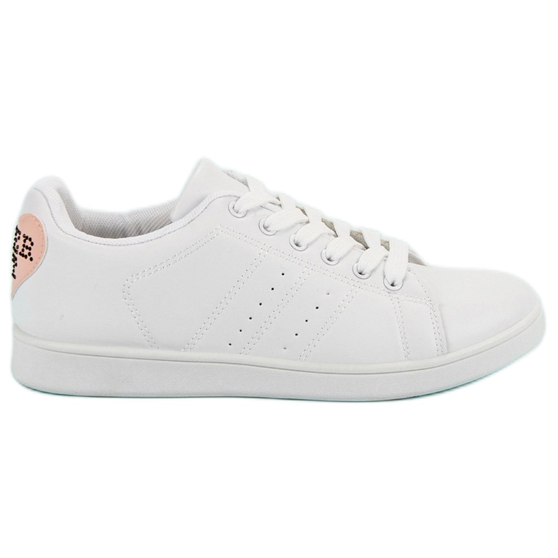 Zapatillas blancas con corazón blanco