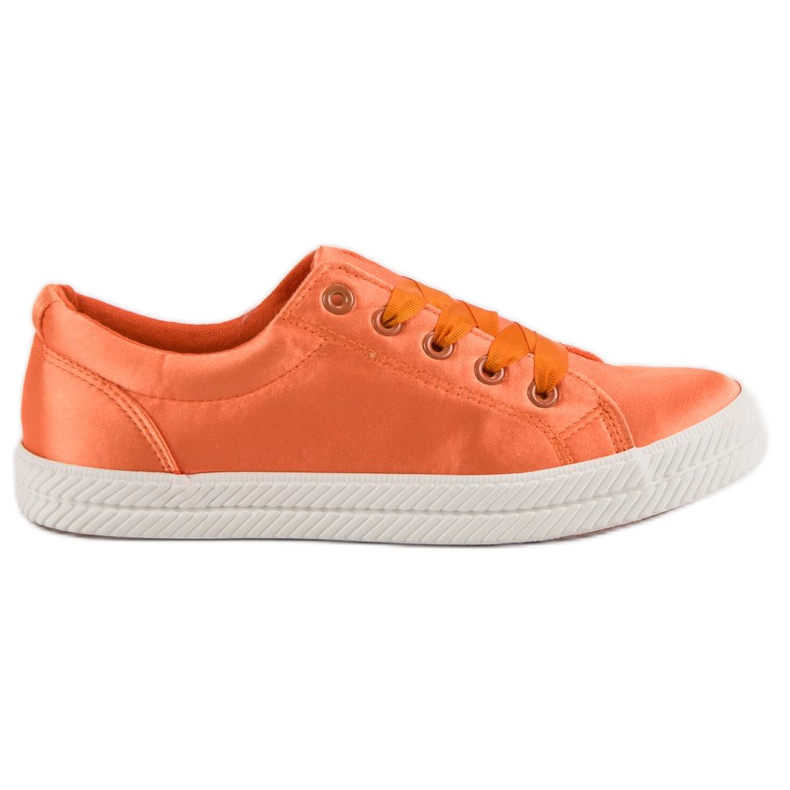 Kylie Zapatillas de satén naranja