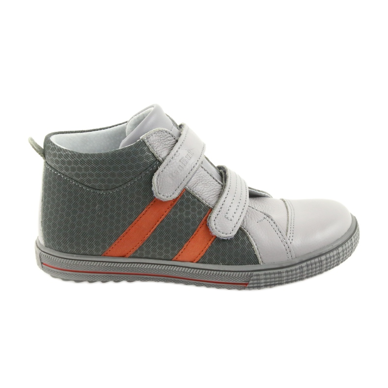 Ren But Rhine Shoes Boys With Velcro 4275 Popiel/Orange gris