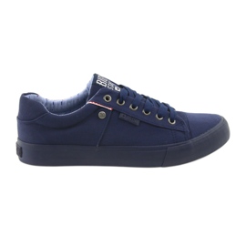 Zapatillas de hombre Big Star, azul marino atadas 174094