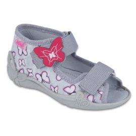 Calzado infantil befado 242P090 violeta gris rosado