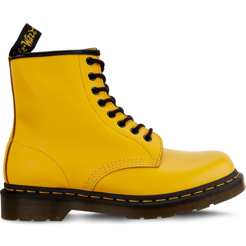 Dr. Martens 1460 iconos de verano liso amarillo naranja
