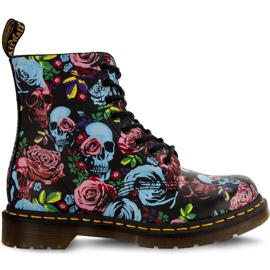 Dr. Martens 1460 Pascal Rose Multi Rose Fantasía revés grano de paja negro azul multicolor