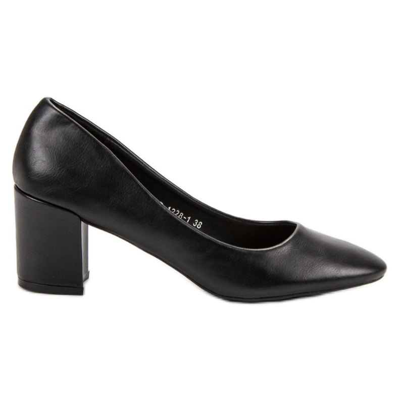 Ideal Shoes Bombas negras clásicas negro