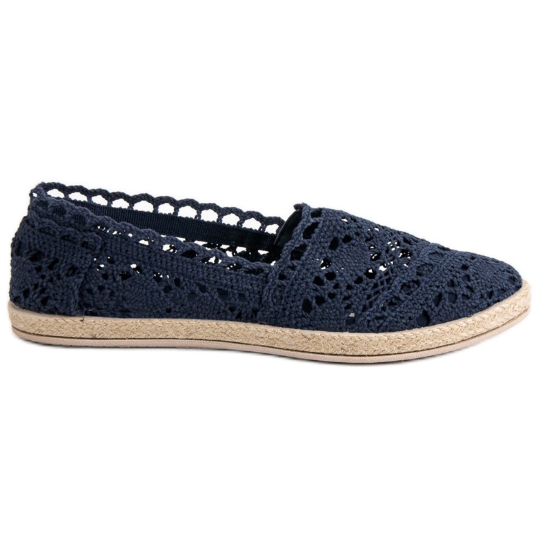 Sweet Shoes Alpargatas de encaje azul marino