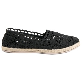 Sweet Shoes Alpargatas negras de encaje negro
