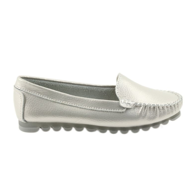 Mocasines de piel plateados Filippo 130 gris