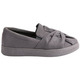 McKey Zapatillas de gamuza sin cordones gris