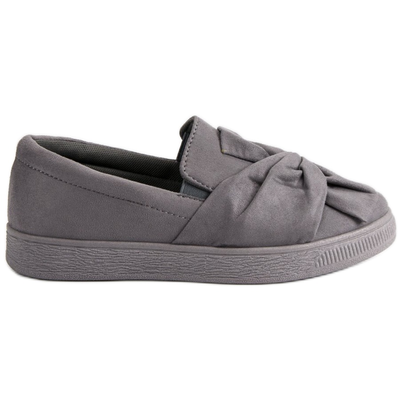 McKey Zapatillas de gamuza sin cordones gris