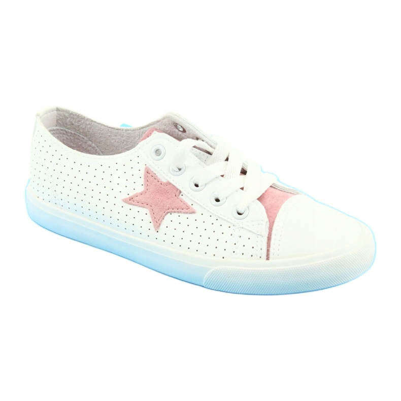 Big Star Zapatillas para mujeres decoradas con una estrella 274691 White blanco