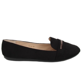 Negro 3C-9 Mocasines de mujer negros