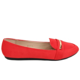 Mocasines de mujer rojo 3C-9 rojo