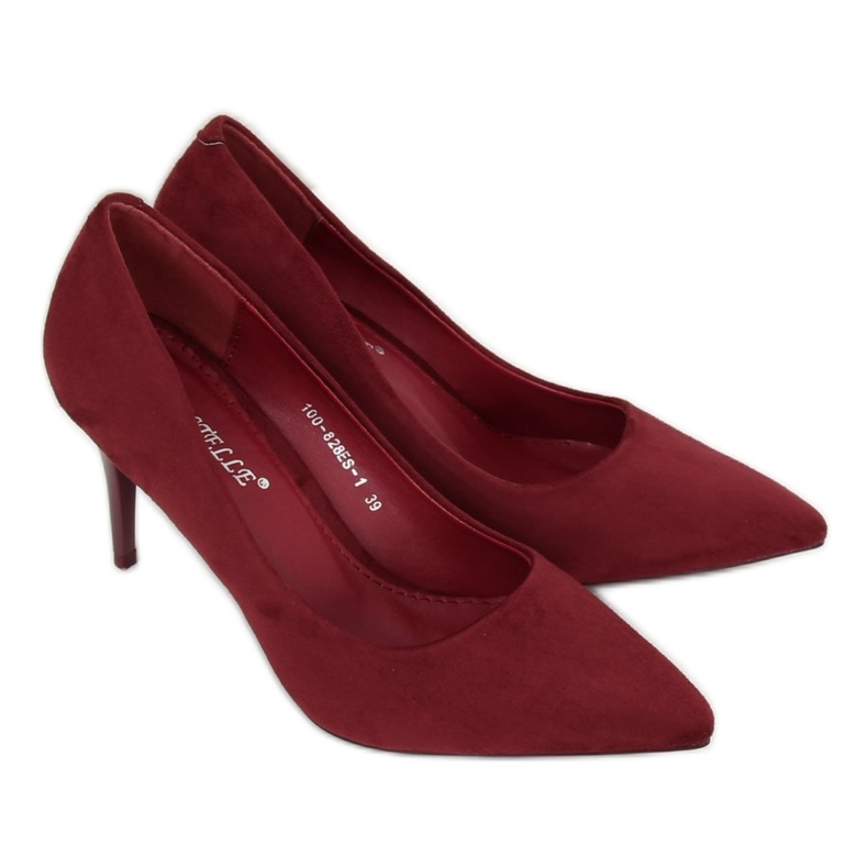 Stilettos ante granate 100-828ES-1 Wine multicolor rojo