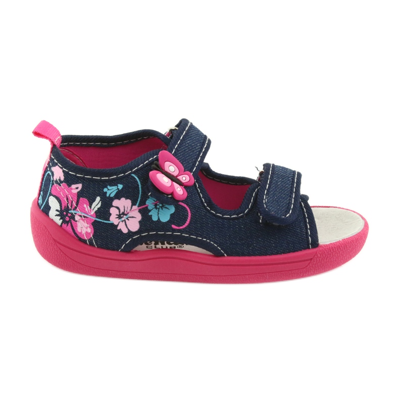 American Club Zapatos para niños zapatillas sandalias inserto de cuero americano 37/19 azul rosado azul marino