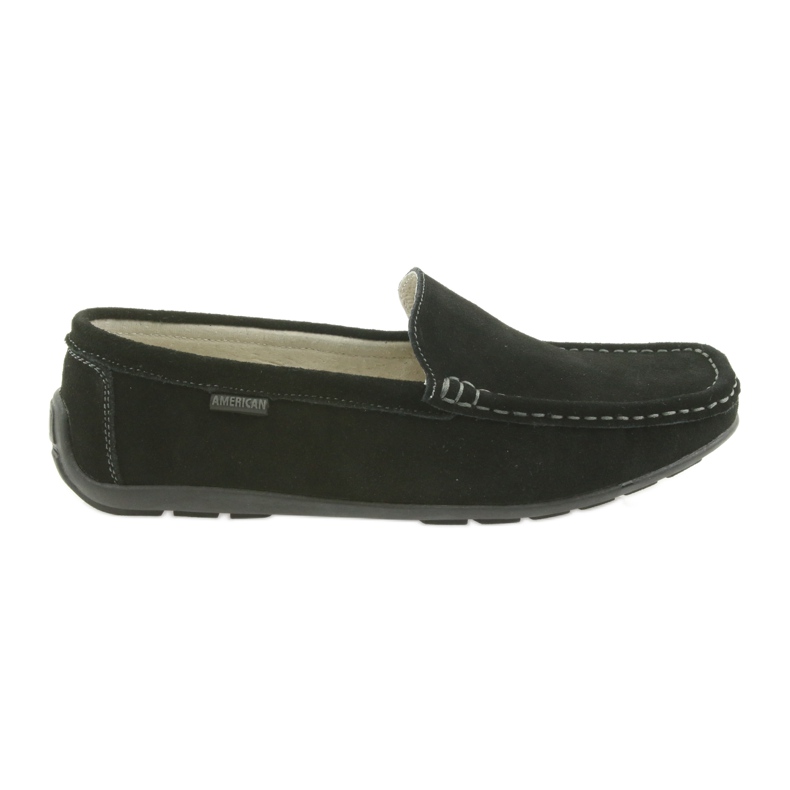 Mocasines Zapatos mujer en piel American Club JK03 negro