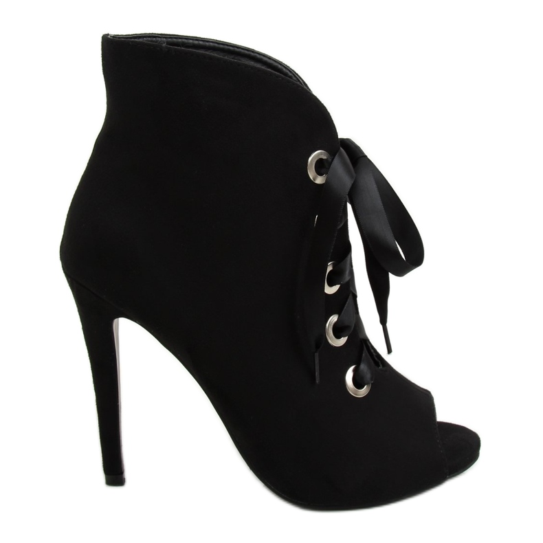 Botas negras con dedos abiertos 680-32 Negro Botas negras con dedos abiertos 680-32 Negro