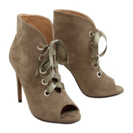 Zapatos verdes con dedos abiertos 680-32 Verde